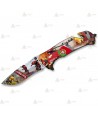 Navaja táctica personalizada con motivos en 3D de los Bomberos de Portugal con hoja de 8,2 cm