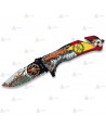 Navaja táctica personalizada con motivos en 3D de la Legión Española con hoja de 8,2 cm