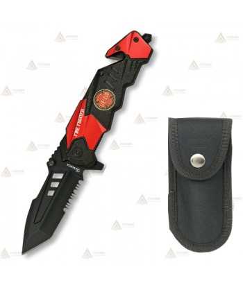 Navaja táctica personalizada para Bomberos con hoja de 8,5 cm