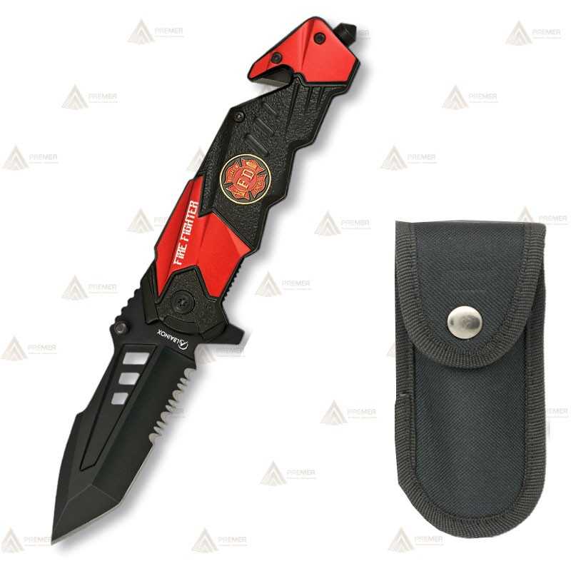Navaja táctica personalizada para Bomberos con hoja de 8,5 cm