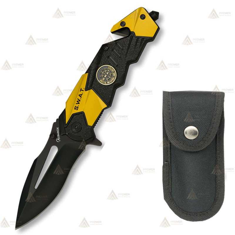 Navaja táctica personalizada para S.W.A.T. con hoja de 8,5 cm