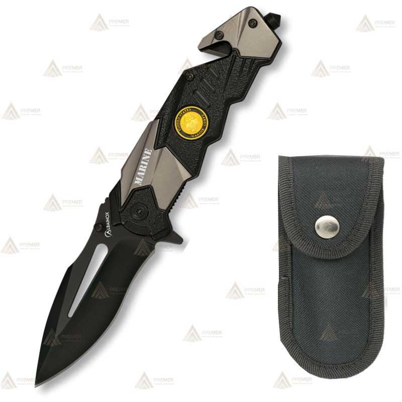 Navaja táctica personalizada para el cuerpo de Marines con hoja de 8,5 cm.