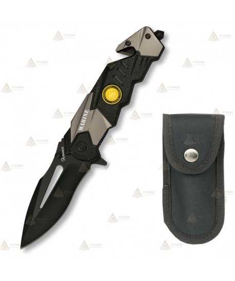 Navaja táctica personalizada para el cuerpo de Marines con hoja de 8,5 cm.
