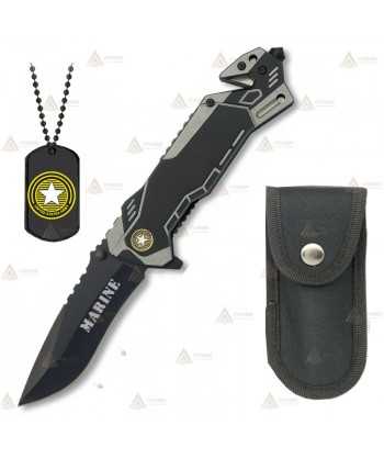 Navaja táctica personalizada para los Marines y con hoja de 8,1 cm