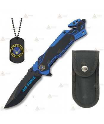 Navaja táctica personalizada para la Air Force con hoja de 8,1 cm
