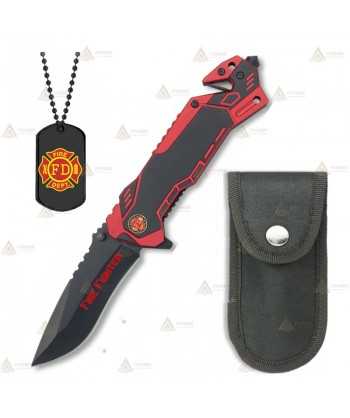 Navaja táctica personalizada para Bomberos con hoja de 8,1 cm