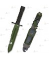 Cuchillo táctico con hoja de 19,5 cm y funda