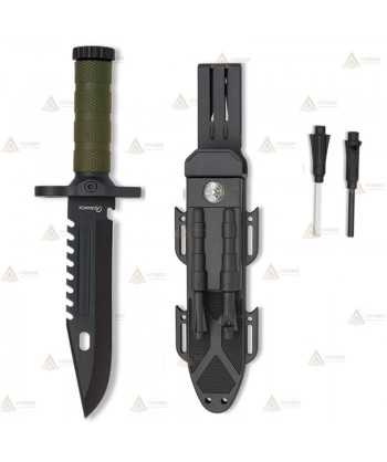 Cuchillo táctico con hoja de 19 cm y funda