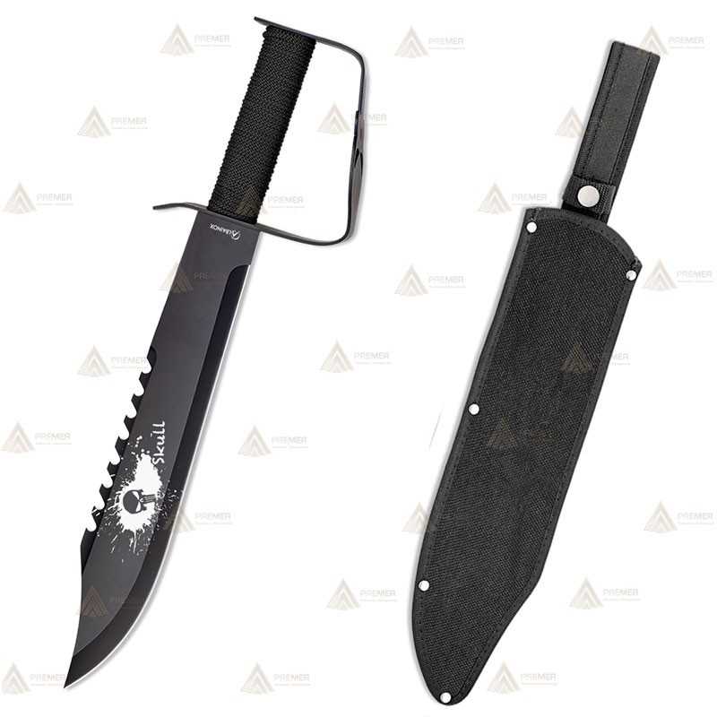 Cuchillo táctico con hoja de 35,4 cm con guardamano