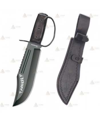 Cuchillo táctico con hoja de 25 cm con guardamano
