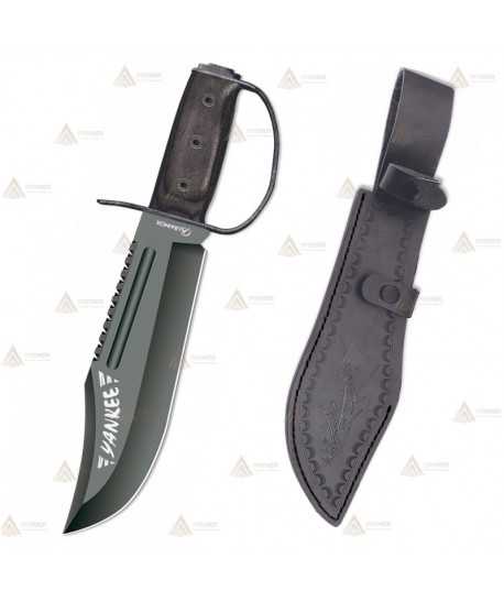 Cuchillo táctico con hoja de 25 cm con guardamano