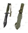 Cuchillo táctico con hoja de 18,3 cm y funda de ABS