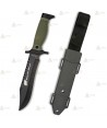 Cuchillo táctico con hoja de 18 cm y funda de ABS
