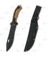 Cuchillo táctico con hoja de 19,5 cm y puño de goma