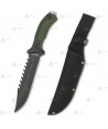 Cuchillo táctico con hoja de 19,5 cm y puño de goma