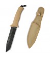 Cuchillo táctico con hoja de 15 cm y puño de goma