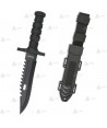 Cuchillo táctico con hoja de 19,5 cm y funda