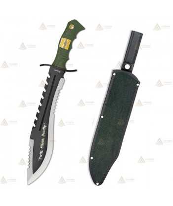 Cuchillo táctico con hoja de 29 cm y funda