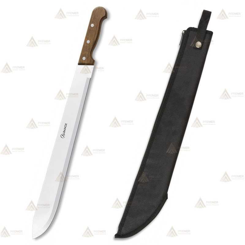 Cortacañas táctico con mango de madera y hoja de 42,5 cm