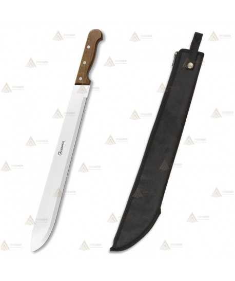 Cortacañas táctico con mango de madera y hoja de 42,5 cm