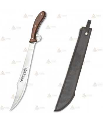 Cortacañas táctico con mango de madera y hoja de 42,5 cm