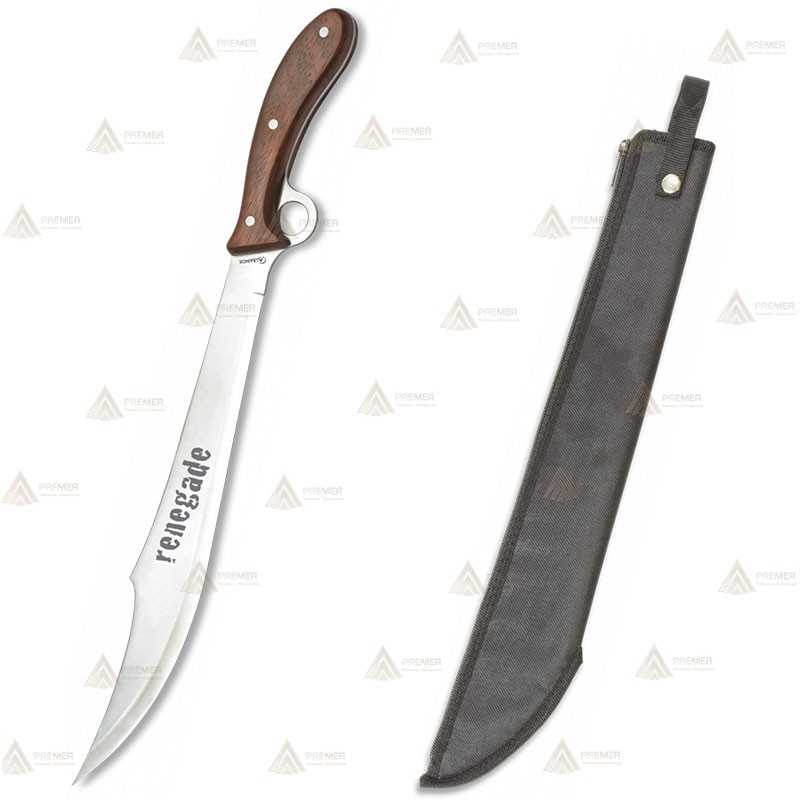 Cortacañas táctico con mango de madera y hoja de 42,5 cm