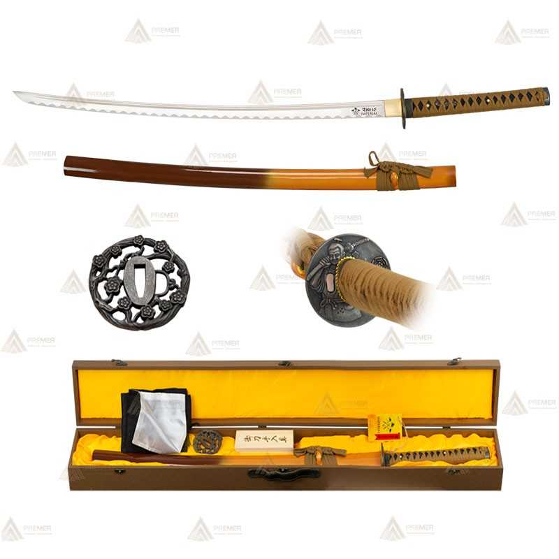 Katana de acero al carbono con hoja de 72,5 cm
