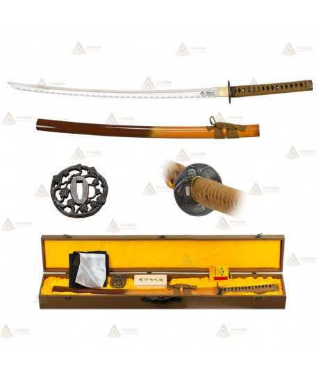 Katana de acero al carbono con hoja de 72,5 cm