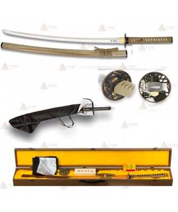 Katana de acero al carbono con hoja de 72,5 cm