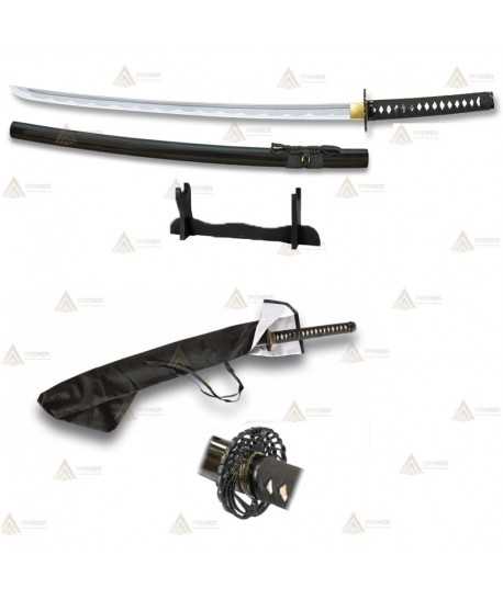 Katana de acero al carbono con hoja de 72,5 cm