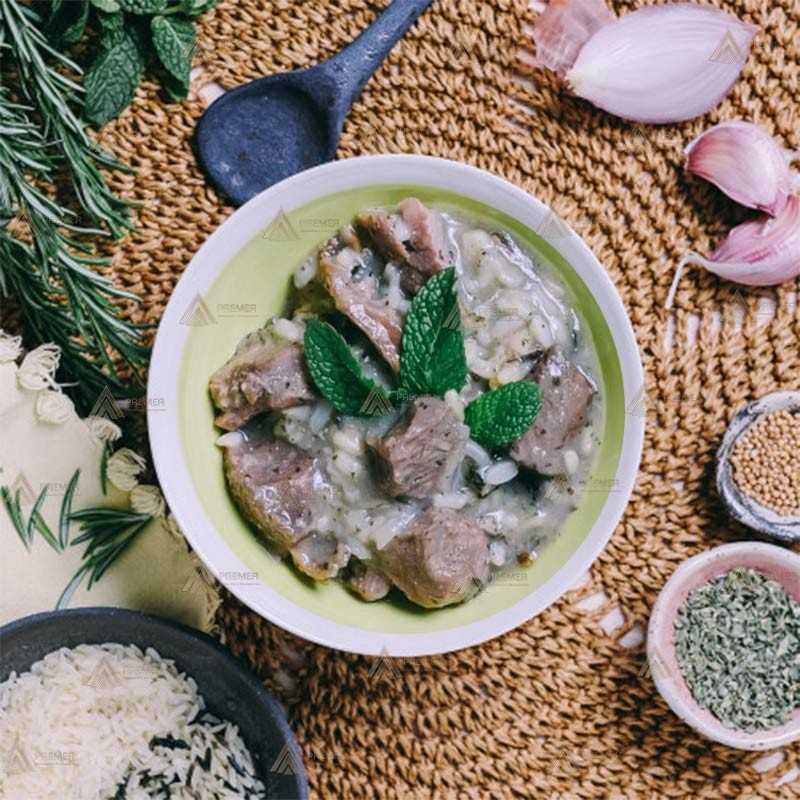Cordero a la menta con arroz salvaje Forestia auto calentable