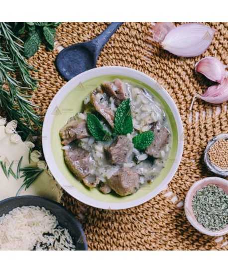 Cordero a la menta con arroz salvaje Forestia auto calentable