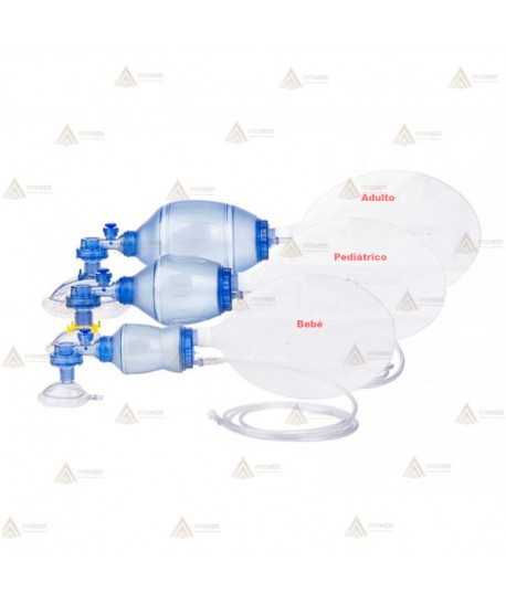 Resucitador manual de PVC para adultos y pediátricos
