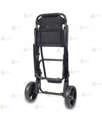 Porta mochilas plegable con asiento