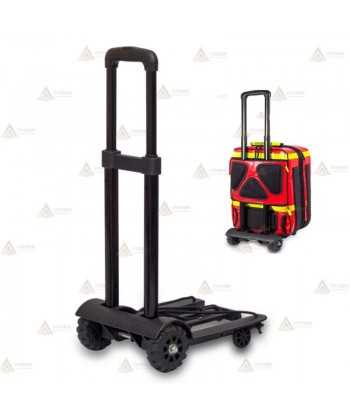 Estructura de trolley plegable, ruedas grandes para bolsas de emergencias