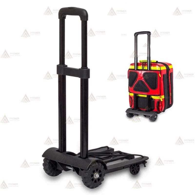 Estructura de trolley plegable, ruedas grandes para bolsas de emergencias