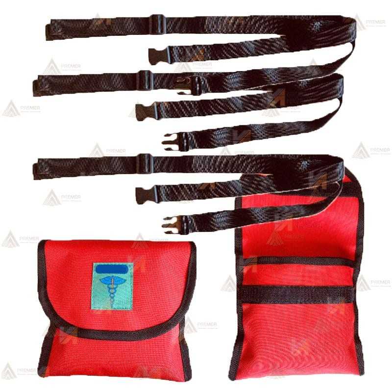 Estuche con tres correas de ajuste para camillas