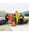Camilla de rescate enrollable para espacios confinados