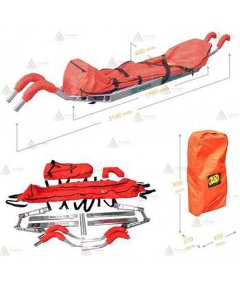Camilla desmontable de aluminio para rescate en montaña