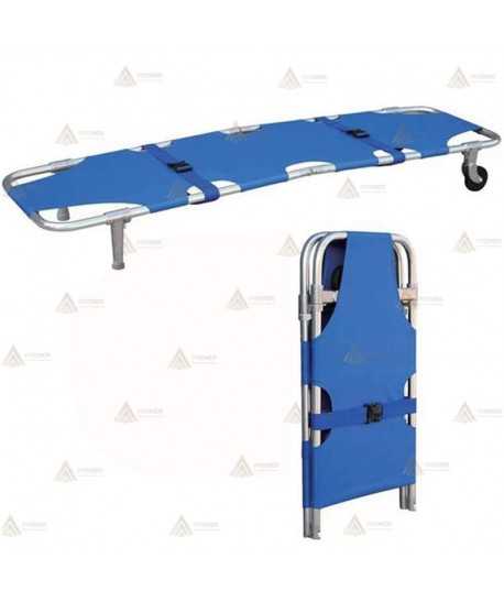 Camilla plegable de aluminio con patas y rueda