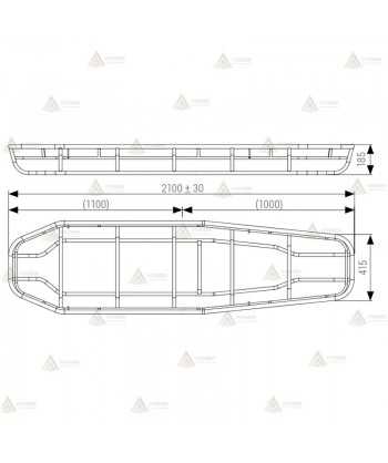 Camilla tipo cesta de acero inoxidable para rescate y evacuación