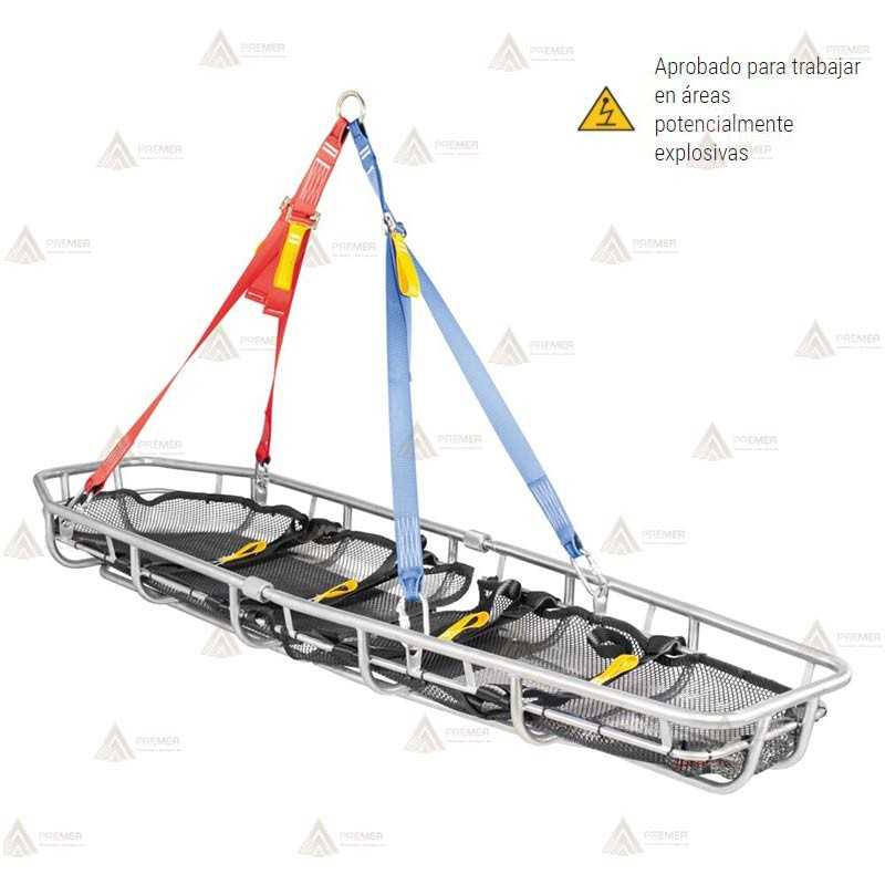 Camilla tipo cesta de acero inox. plegable para rescate y evacuación