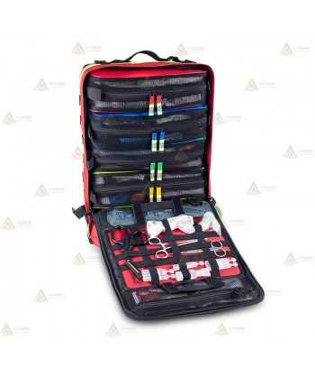 Mochila táctico-sanitaria modulable color rojo con sistema Molle (13,5 lit.)
