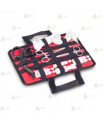 Mochila táctico-sanitaria modulable color rojo con sistema Molle (13,5 lit.)