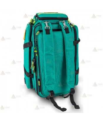 Bolsa/Mochila de Soporte Vital Avanzado (SVA) color verde para emergencias