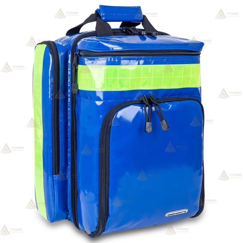 Mochila de media capacidad de Soporte Vital Básico de Tarpaulin color azulina