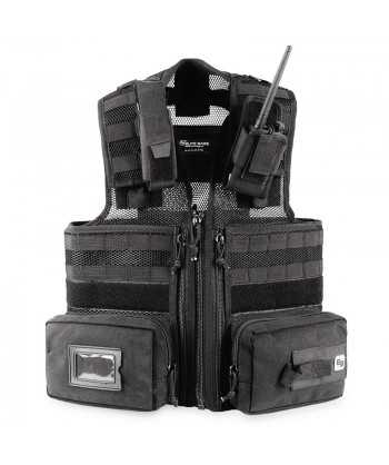 Chaleco táctico transpirable color negro con sistema Molle