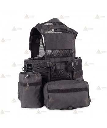Chaleco táctico transpirable color negro con sistema Molle