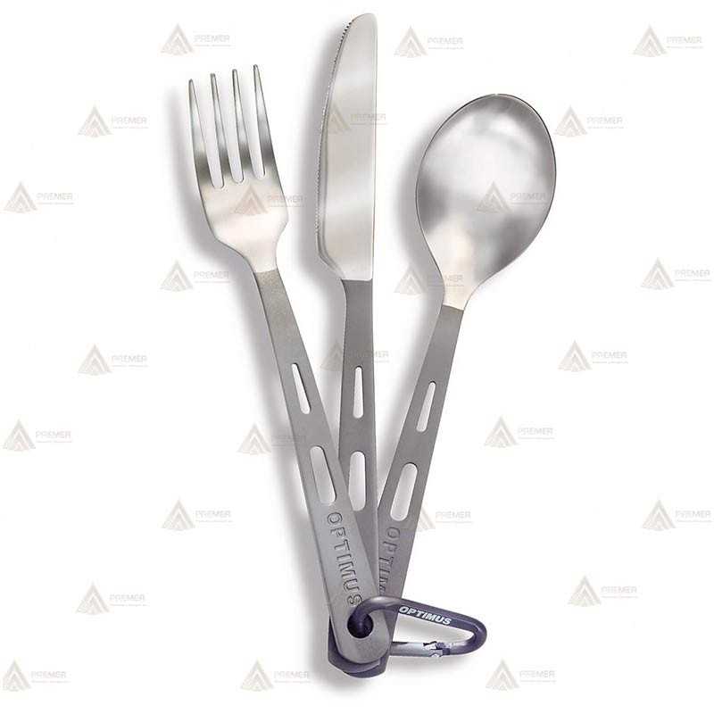 Set de cubertería de titanio Optimus