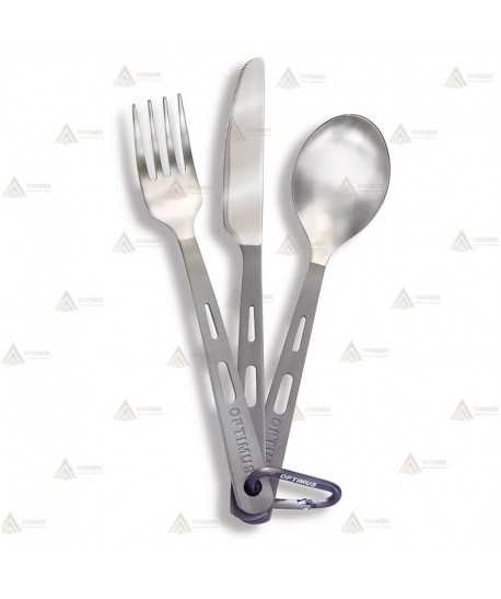 Set de cubertería de titanio Optimus